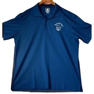 OGIO Mens XL Blue Polo Shirt Take & Get Baked Embroidered Golf Performance Tee